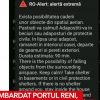 RO-Alert în Galaţi: "Păstraţi-vă calmul! Adăpostiţi-vă în beciuri!"